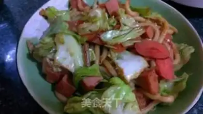 Make The ham and the noodles step 9