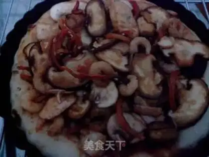 Make Twin mushroom seafood pizza step 6