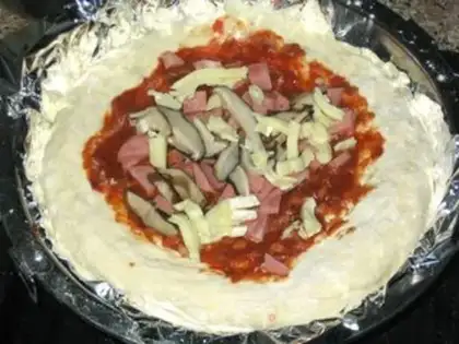 Make Baconcheen Pizza step 11