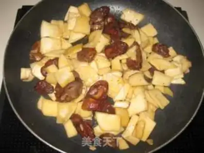 Make Weenie fried abalone mushrooms step 7