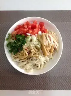 Make Chicken silk on noodles step 0
