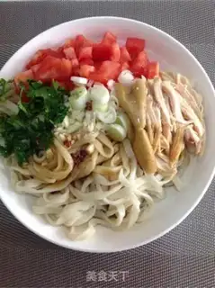 Make Chicken silk on noodles step 2