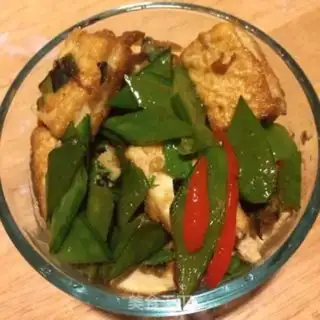 Make The bean fried tofu with Dutch bean sausage step 3