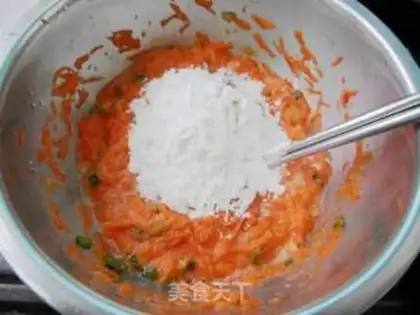 Make Carrot egg pancakes step 5