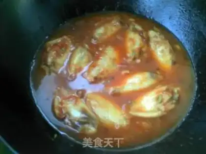 Make Chicken wings with eggplant juice step 7