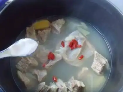 Make Scrambled lamb soup step 4