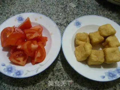 Make Tomato fried tofu step 0