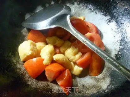 Make Tomato fried tofu step 4