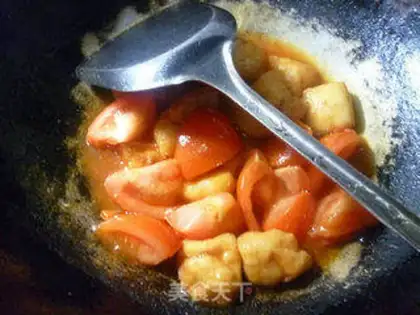 Make Tomato fried tofu step 9