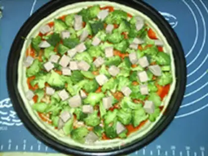 Make Ham sausage orchid pizza step 5