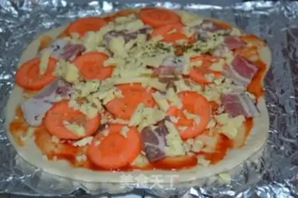 Make Bacon carrot pizza step 11