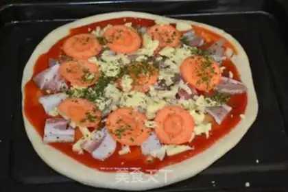 Make Bacon carrot pizza step 12