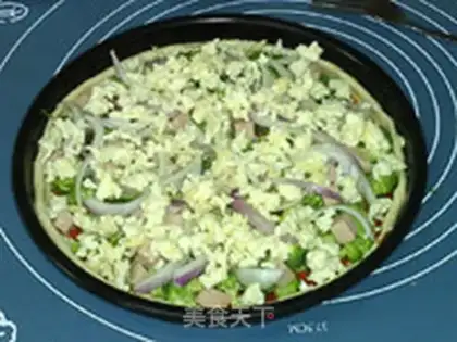 Make Ham sausage orchid pizza step 7