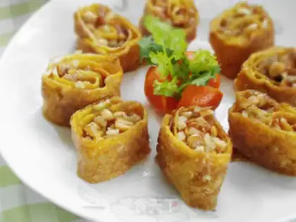 Make Egg rolls step 8