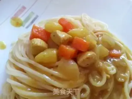 Make Curry chicken pasta step 3