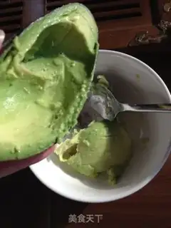 Make A guacamole waffles step 1