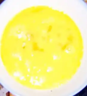 Make Crab mushrooms and fried eggs step 2