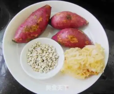 Make Silver-eared rice and sweet potatoes step 0