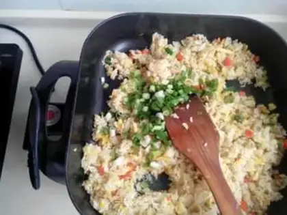 Make Onion fried rice step 8