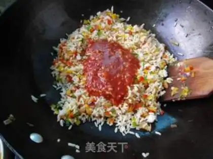 Make Cheese and pepper fried rice step 6