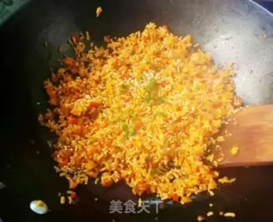 Make Cheese and pepper fried rice step 7