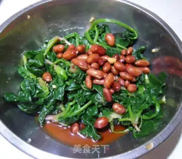 Make Old vinegar spinach peanuts step 5