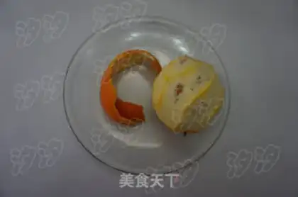 Make Orange and five flowers step 1