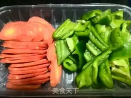 Make Cream peppers, carrots step 1