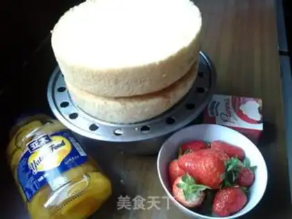 Make Peach birthday cake step 0