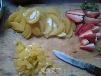 Make Peach birthday cake step 1