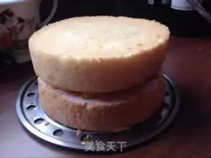 Make Peach birthday cake step 4