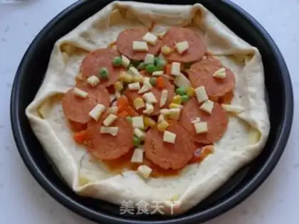 Make Salami heart pizza step 20