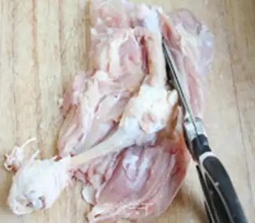 Make Fried chicken leg sandwich step 1