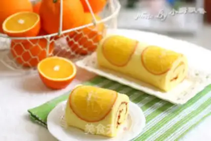 Make Orange cake roll step 14