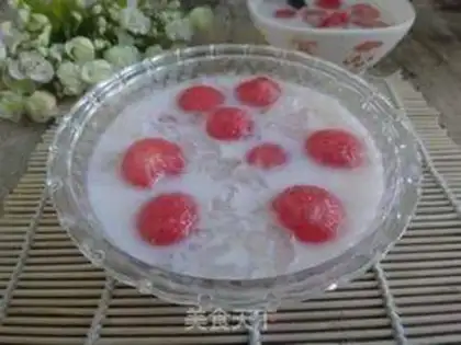Make Watermelon coconut snow clams step 5