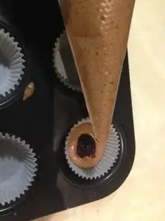 Make mini chocolate cupcakes step 10
