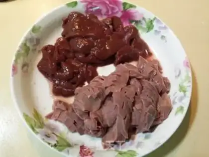 Make The liver and the waist are fried step 0