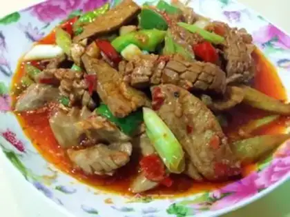 Make The liver and the waist are fried step 7