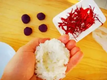 Make Rose rice step 5