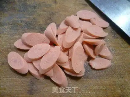 Make Ham oil, bean curd, and the night blooms step 4