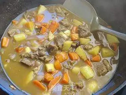 Make Curry beef rice step 11