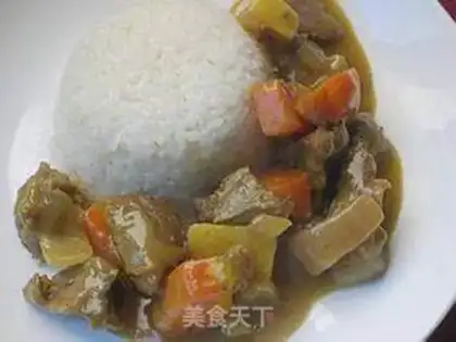 Make Curry beef rice step 12