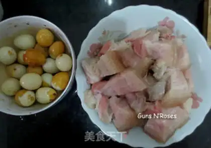 Make Quail egg red pork step 4