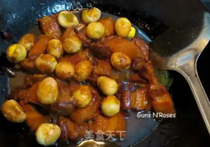 Make Quail egg red pork step 14