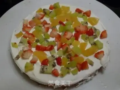 Make Fruit birthday cake step 15