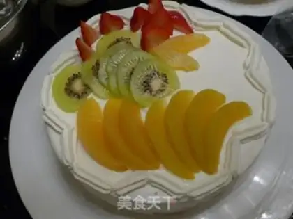 Make Fruit birthday cake step 18