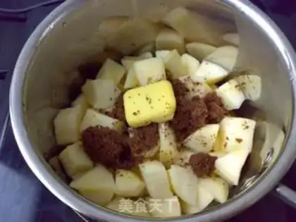 Make Red sugar apple pie step 1
