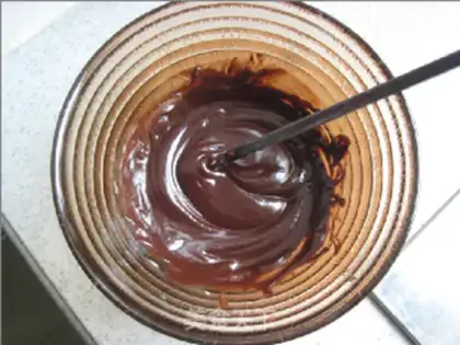 Make Chocolate black sesame soup step 1