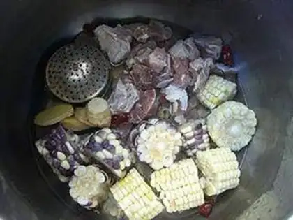 Make Lamb stew corn carrots step 3