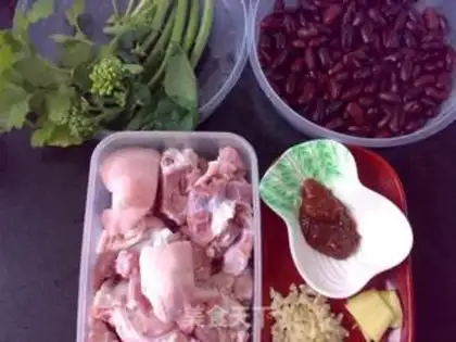 Make Red bean, pig hoof step 0